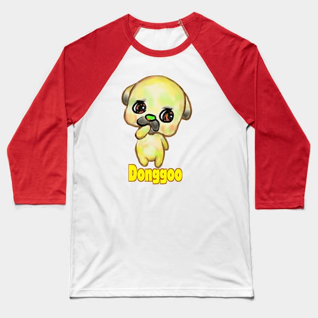 Baby Pug Donggoo Baseball T-Shirt by I am001